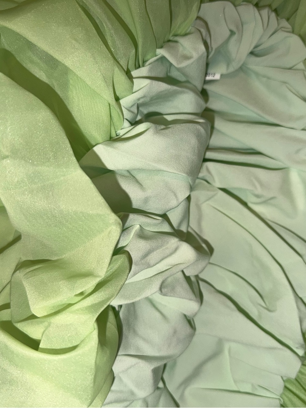 Green Ruffle Strap Bubble top - Picture 5 of 5